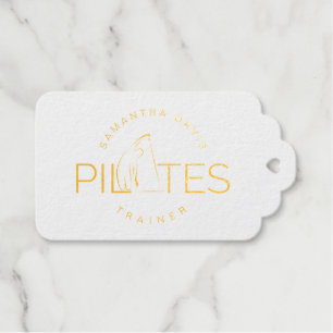 Pilates Instructor swakatee pose Foil Favor Tags
