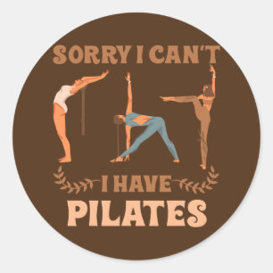 Pilates Instructor Women Sports Funny Pilates Classic Round Sticker