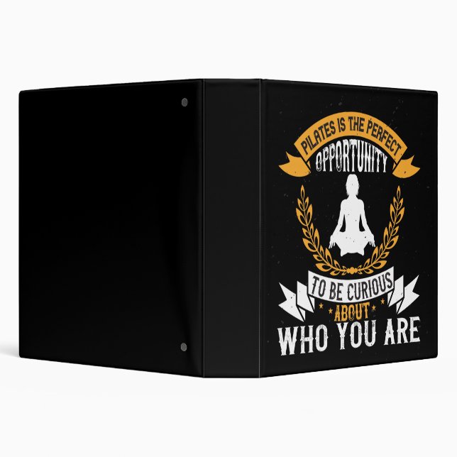 Pilates is opportunity to check yourself 3 ring binder (Background)