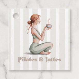 Pilates & Lattes Wellness Experience Birthday Favor Tags