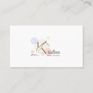 Pilates  Letter K Pose   Monogram Letter K Pilates Business Card