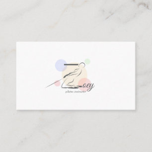 Pilates  Letter Z Pose   Monogram Letter Z Pilates Business Card