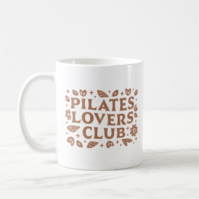 Pilates lovers aesthetic quotes coffee mug (Left)