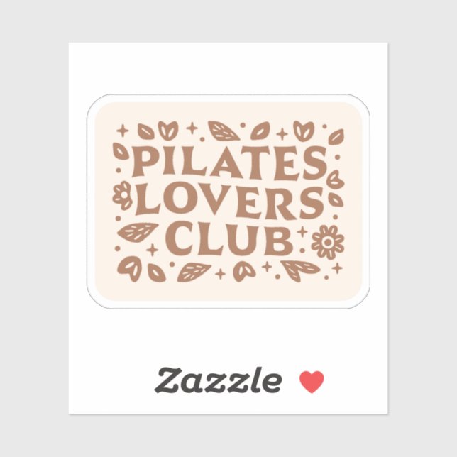 Pilates lovers club aesthetic sticker (Sheet)