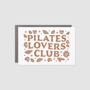 Pilates lovers club boho floral aesthetic car magnet