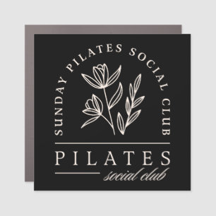Pilates lovers group social club black aesthetic  car magnet