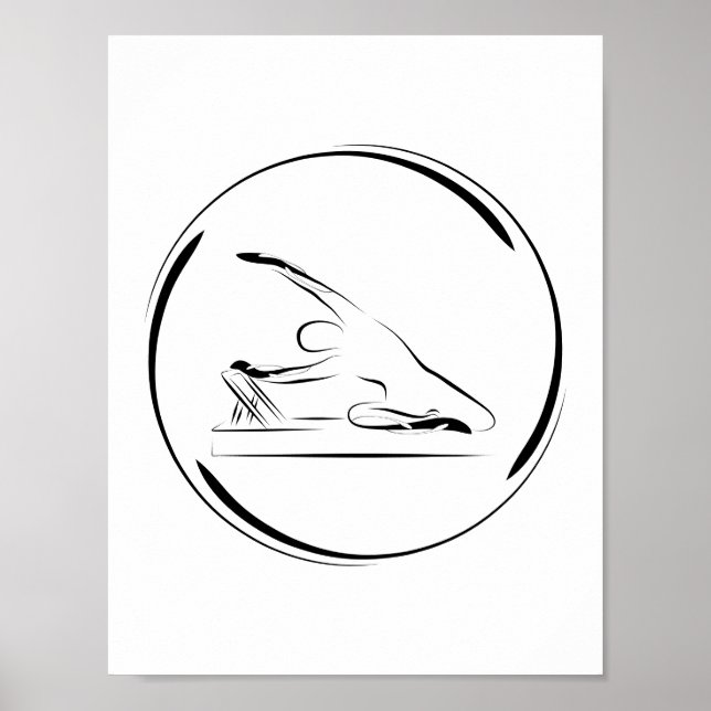 Pilates Mermaid on the reformer Poster (Front)