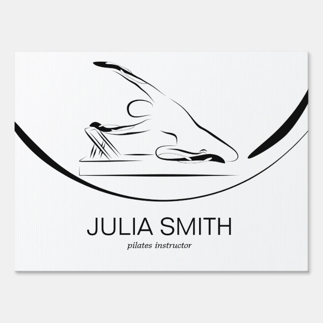 Pilates Mermaid on the reformer Sign (Back)