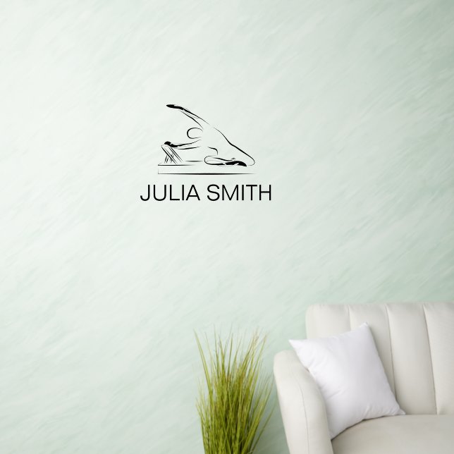 Pilates Mermaid on the reformer Wall Decal (Living Room)