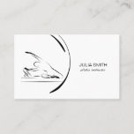 Pilates mermaid pose on the reformer business card