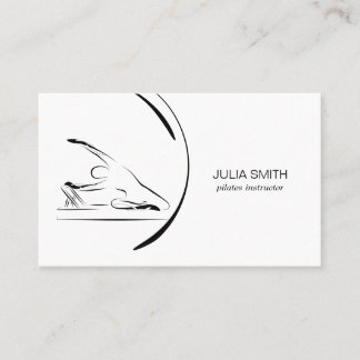 Pilates mermaid pose on the reformer business card