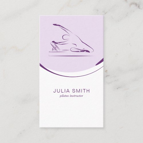 Pilates mermaid pose on the reformer  Color Business Card