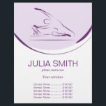 Pilates mermaid pose on the reformer | Color Flyer<br><div class="desc">Pilates Mermaid on the reformer flyer. This design is completely customizable.</div>