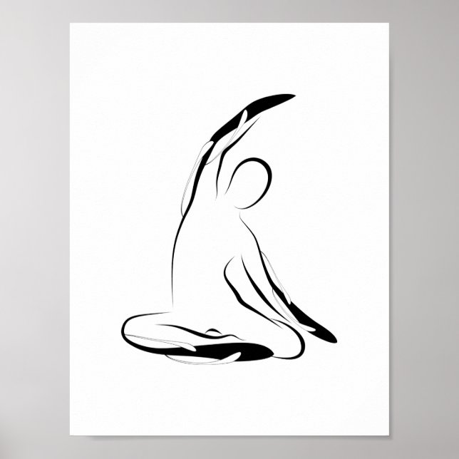 Pilates mermaid pose  poster (Front)