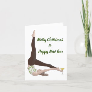 Pilates Merry Christmas and Happy New Year Holiday Card