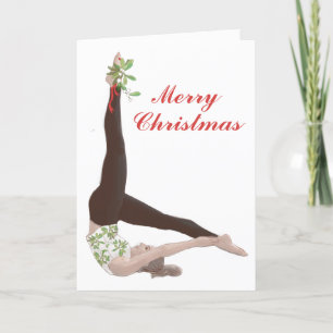 Pilates Mistletoe Christmas Card