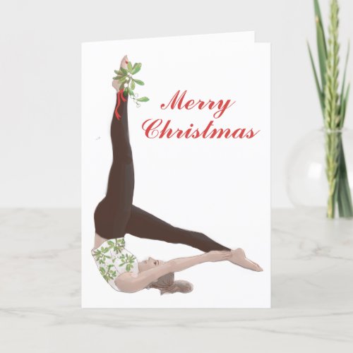 Pilates Mistletoe Christmas Card