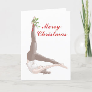 Pilates Mistletoe Christmas Card