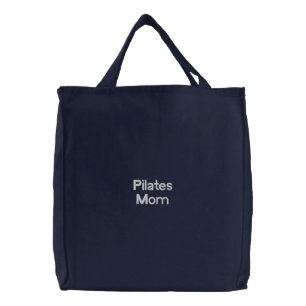 Pilates Mom Embroidered Tote Bag