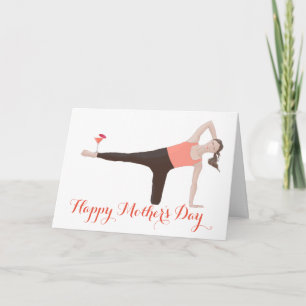 Pilates Mother's Day Side Kick Card