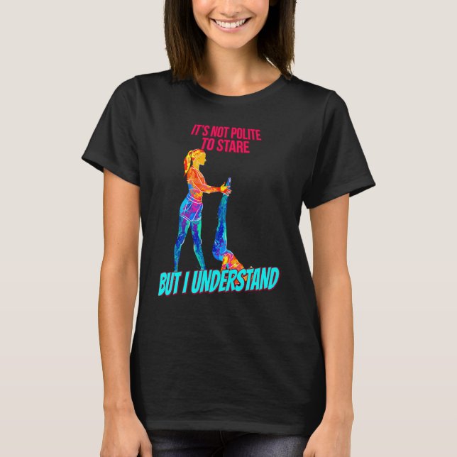 Pilates Not Polite To Stare Funny Sarcasm Pun T-Shirt (Front)