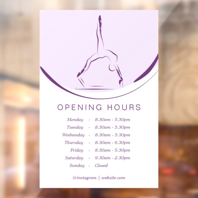 Pilates on the reformer | Color Window Cling (Sheet 2)