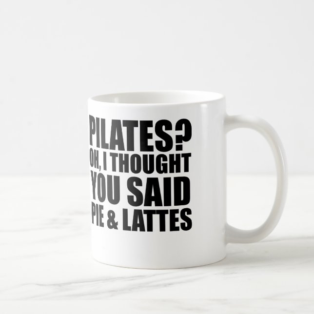 pilates pie and lattes coffee mug (Right)