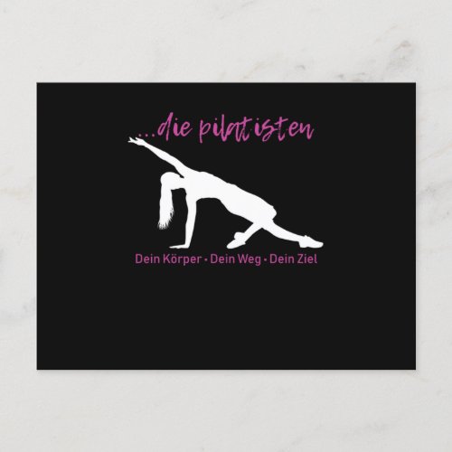 Pilates Pilatisten Sport Fitness Gift Postcard