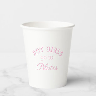 Pilates Pink Coquette Esthetic Paper cup