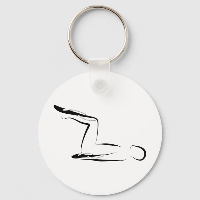 Pilates pose keychain (Front)