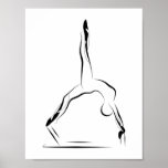 Pilates Pose Minimal Pilates Pose Pilates Reformer Poster
