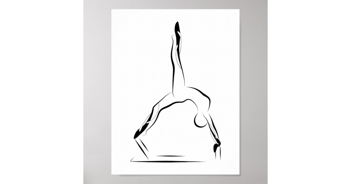 Minimalist Poster Pilates Action Yoga Workout Posters for Home Gym