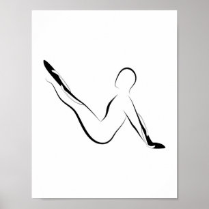 Pilates pose poster