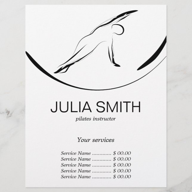 Pilates Pose Side Bend Flyer (Front)