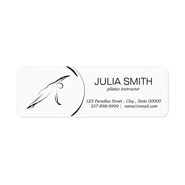 Pilates Pose Side Bend Flyer Label (Front)