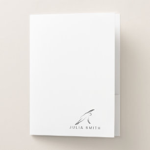 Pilates Pose Side Bend Pocket Folder