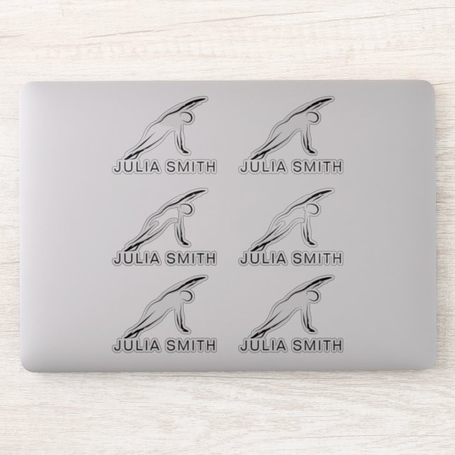Pilates Pose Side Bend Sticker (Computer)