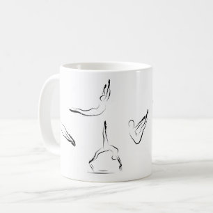 Pilates poses coffee mug