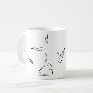 Pilates poses coffee mug