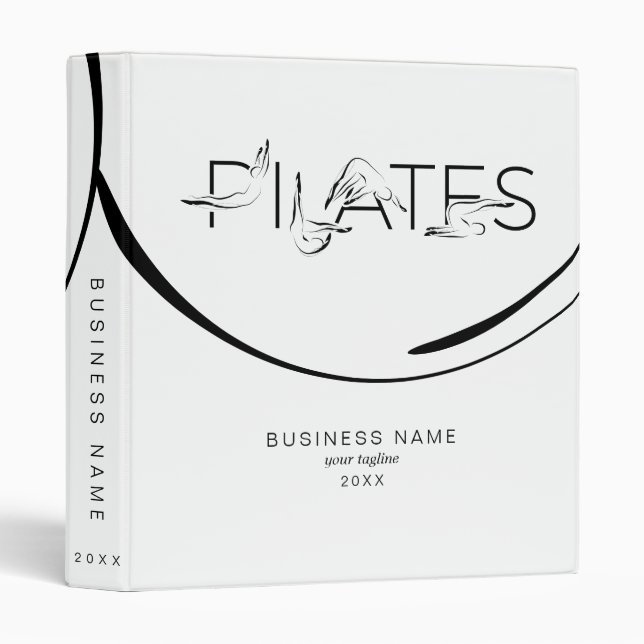 Pilates Poses in Pilates Word 3 Ring Binder (Front/Spine)