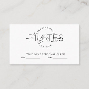 Pilates Poses in Pilates Word Appointment Card