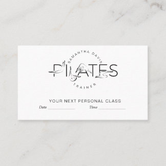 Pilates Poses in Pilates Word Appointment Card