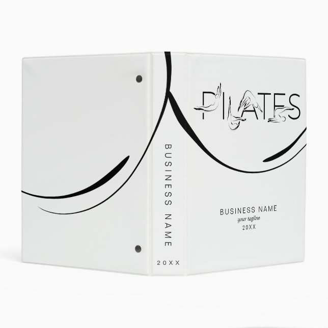 Pilates Poses in Pilates Word Mini Binder (Background)