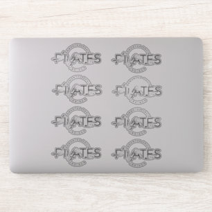 Pilates Poses in Pilates Word Sticker