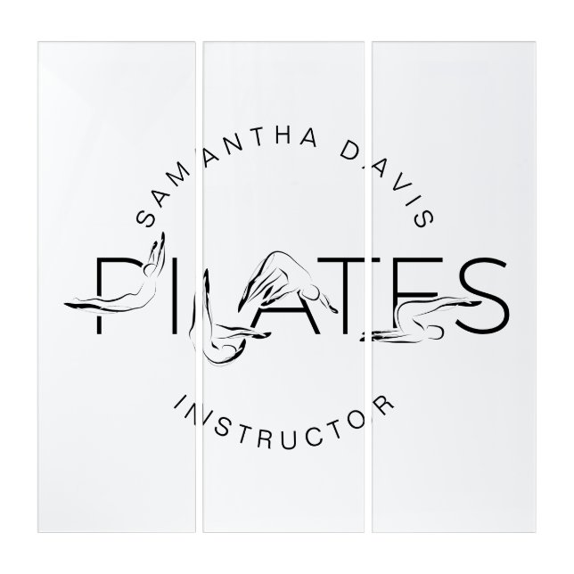 Pilates Poses in Pilates Word Triptych (Front)