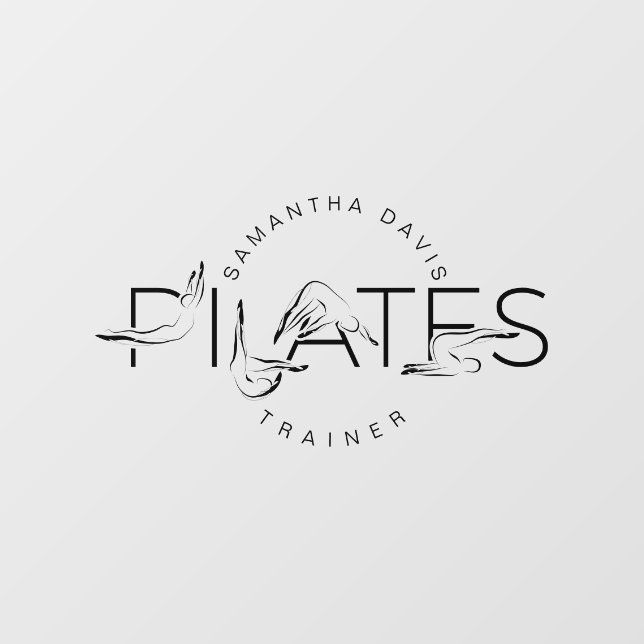 Pilates Poses in Pilates Word Wall Decal (Front)