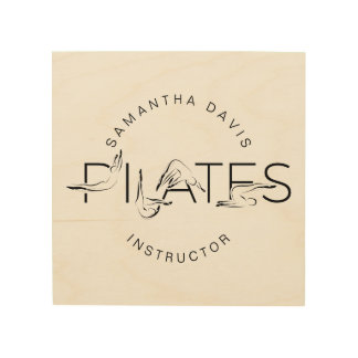 Pilates Poses in Pilates Word Wood Wall Art
