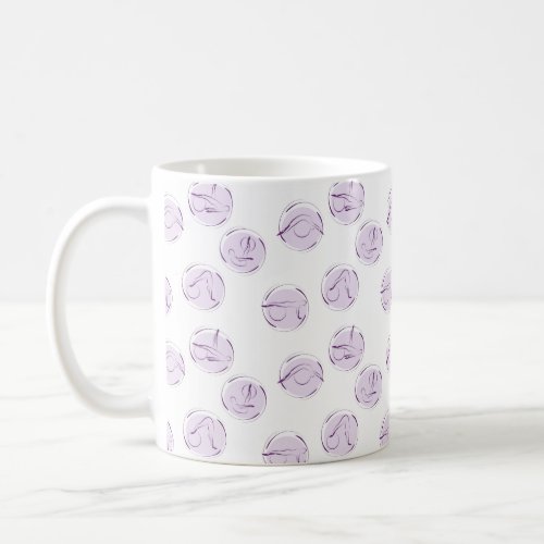 Pilates poses pattern coffee mug