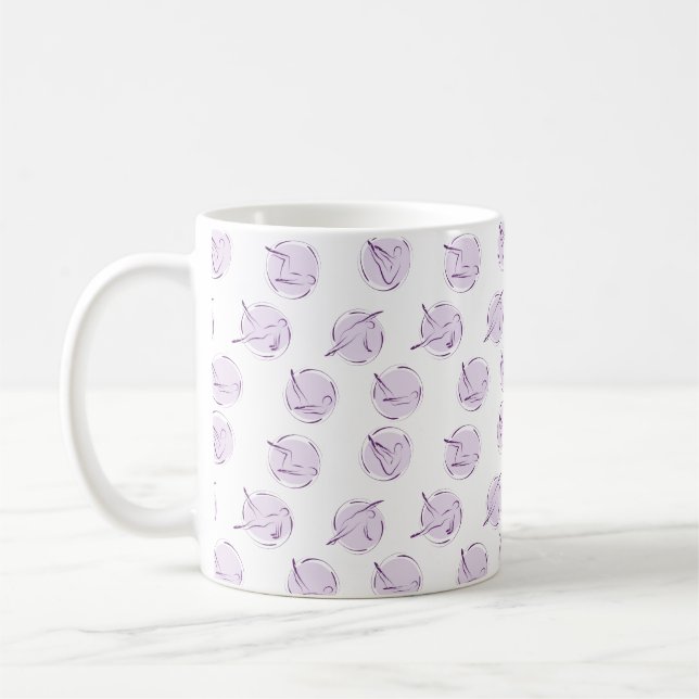 Pilates poses pattern coffee mug (Left)