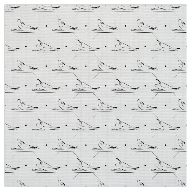 Pilates poses pattern fabric (Swatch)